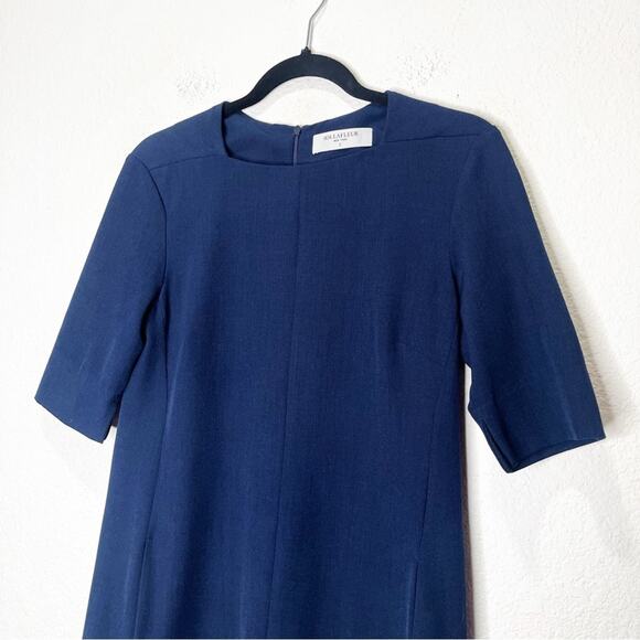 MM Lafleur The Emily Dress Recycled WonderTex Midnight Conservative Quiet Luxury - Picture 5 of 12